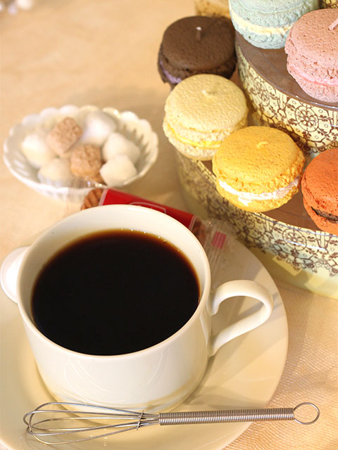 カフェメニューの美味しいコーヒーなど